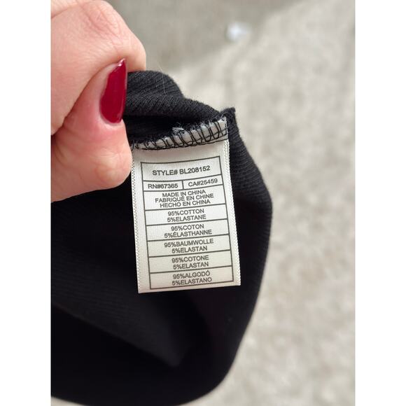 BB Dakota Small Sips Tee Body-con Mini Dress Cap Sleeve Black Ribbed - Picture 8 of 8